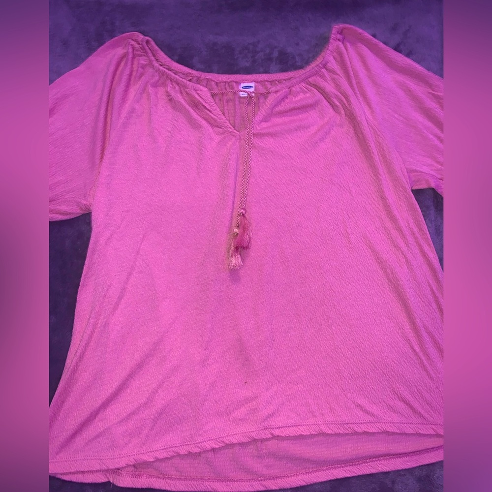 Pink long sleeve blouse